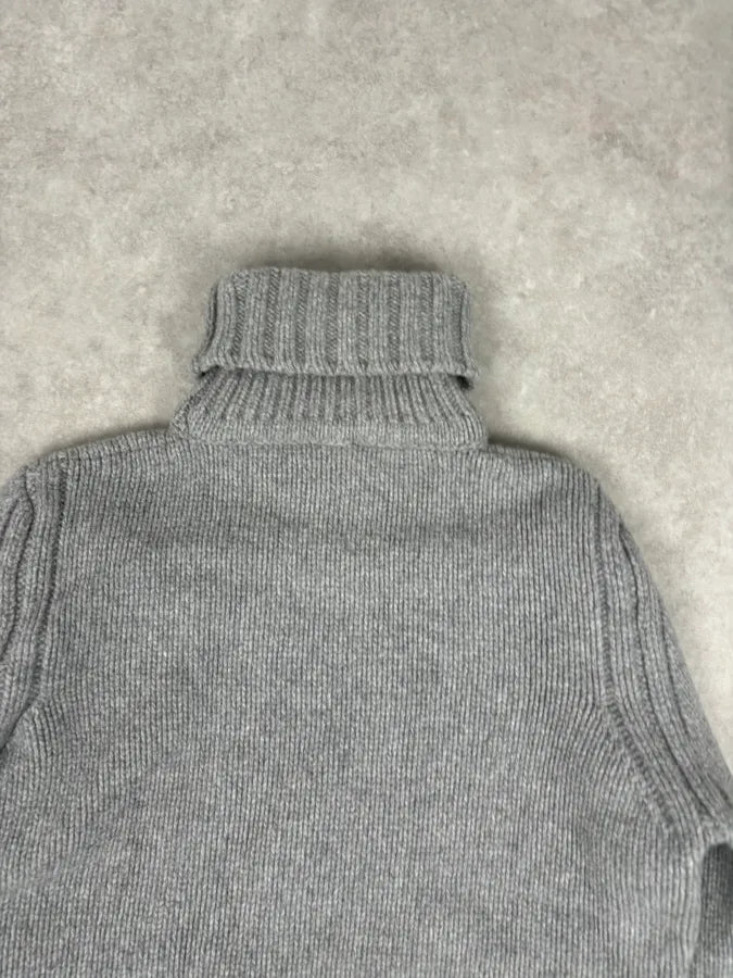 AW2007 Dsquared2 Grey Wool Embroidered Patch Turtleneck CgKoNvK 6