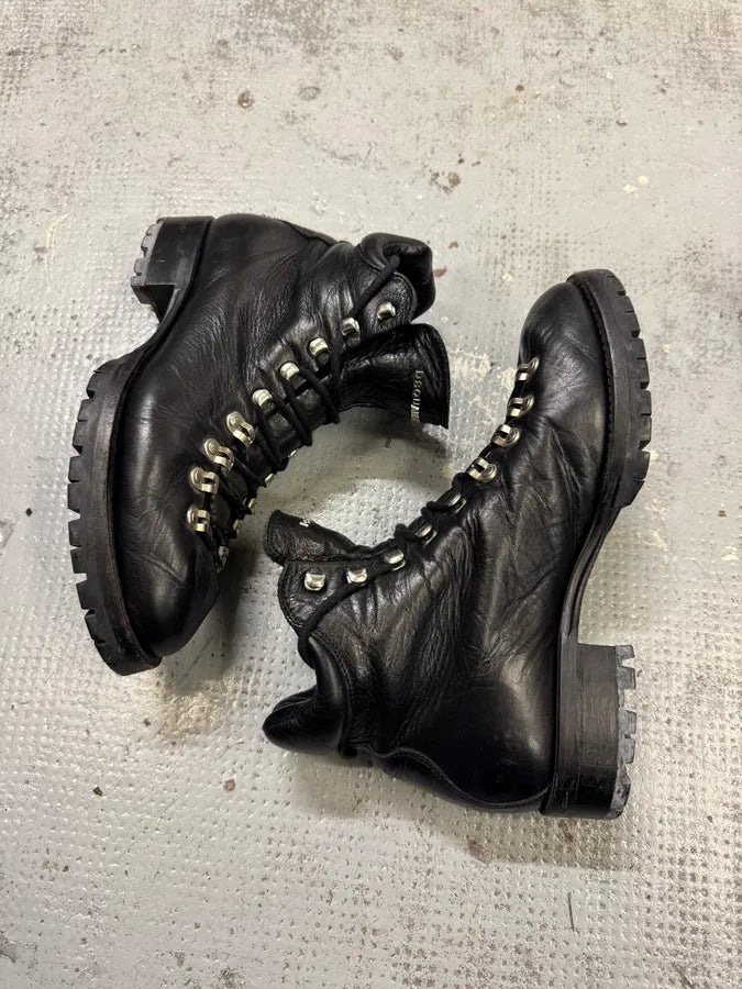 Dsquared2 Hiking Boots Black Leather Boots rHXBFpZ 2