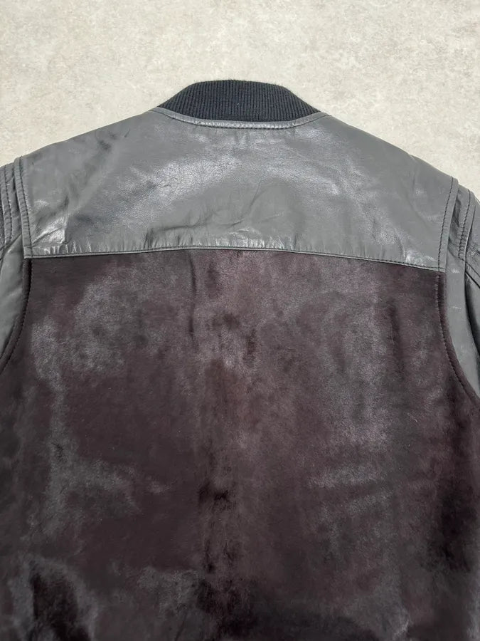 AW2013 Dsquared2 Hybrid Fur Black & Brown Leather Jacket nobgIDo 7