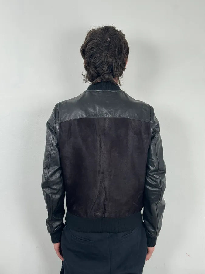 AW2013 Dsquared2 Hybrid Fur Black & Brown Leather Jacket nobgIDo 2