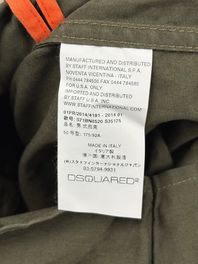 SS2014 Dsquared2 Khaki Green Cargo Military Jacket  qcbtAtS 10