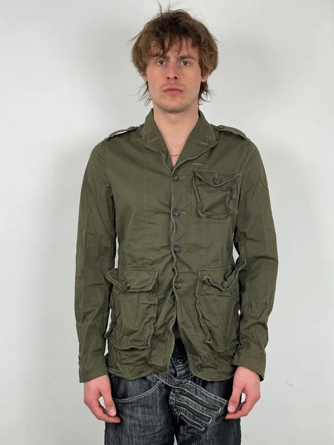 SS2014 Dsquared2 Khaki Green Cargo Military Jacket  qcbtAtS 2