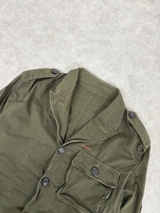 SS2014 Dsquared2 Khaki Green Cargo Military Jacket  qcbtAtS 4