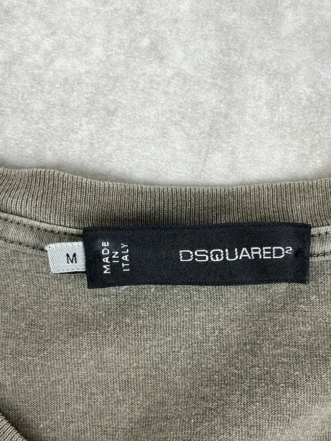 AW2009 Dsquared2 Khaki Humans Tree Nature T-Shirt OumafqE 7
