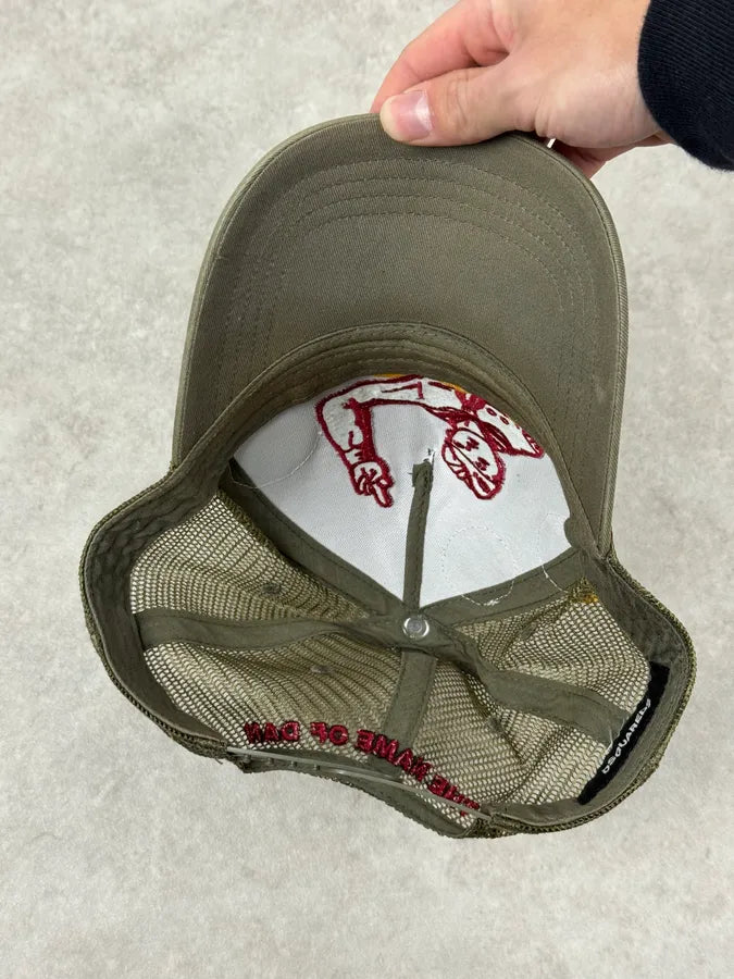 Dsquared2 Khaki Green Humanoid Patchwork Cap CnLIrJL 7