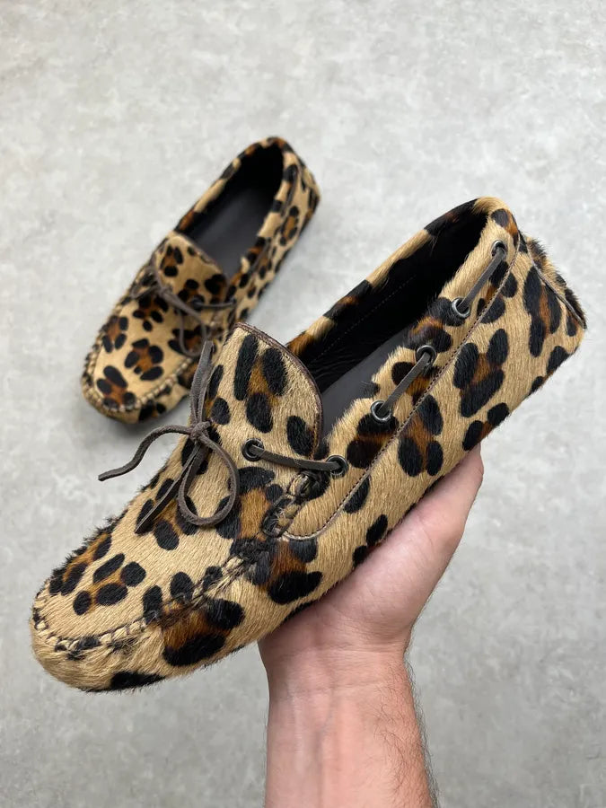 Dsquared2 Leopard Pony Hair Loafer Shoes XnNtotq 0