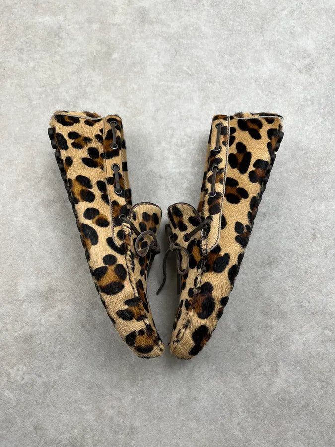 Dsquared2 Leopard Pony Hair Loafer Shoes XnNtotq 2