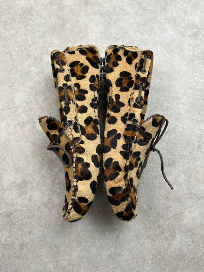 Dsquared2 Leopard Pony Hair Loafer Shoes XnNtotq 3