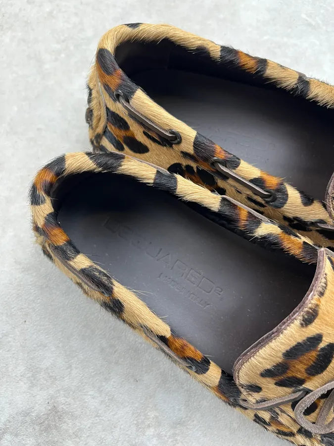 Dsquared2 Leopard Pony Hair Loafer Shoes XnNtotq 7