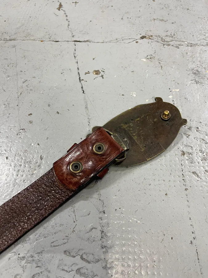 Dsquared2 Lord Gothic Brown Leather Belt jrsNAGi 5