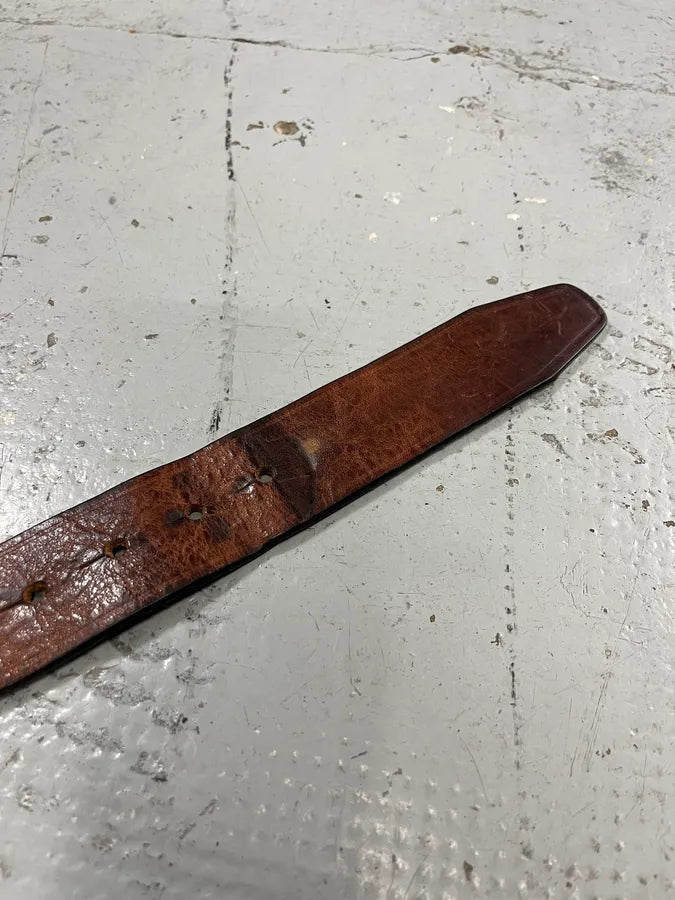 Dsquared2 Lord Gothic Brown Leather Belt jrsNAGi 6