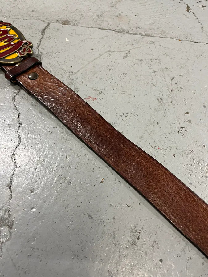 Dsquared2 Lord Gothic Brown Leather Belt jrsNAGi 8