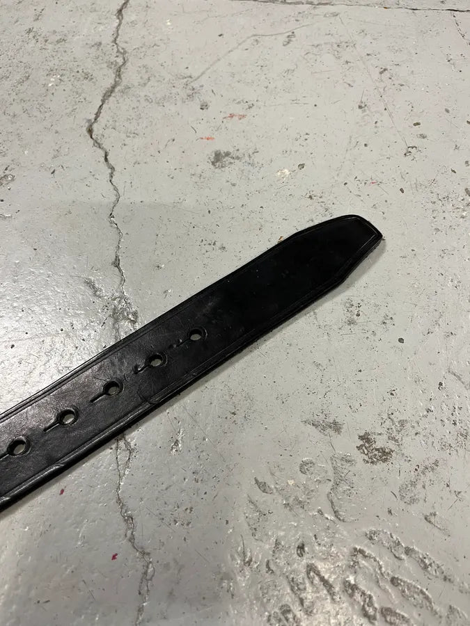 Dsquared2 Metal Logo Gothic Buckle Black Leather Belt  hJEsfow 6