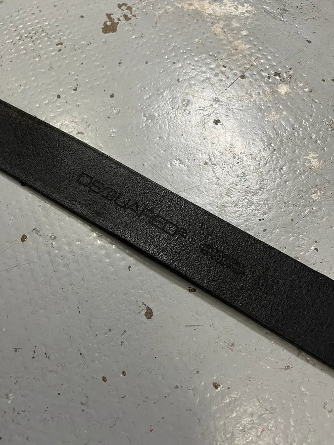 AW2005 Dsquared2 Metal Logo Gothic Buckle Black Leather Belt  hJEsfow 8