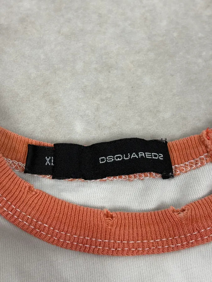 AW2006 Dsquared2 Mini Cowboy White T-Shirt PVwEybV 7
