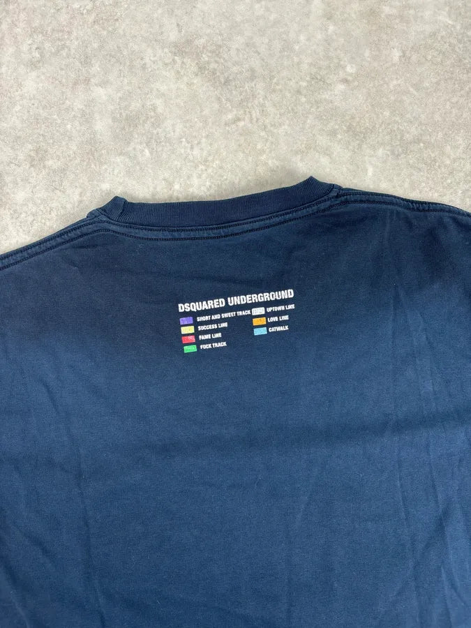 2000s Dsquared2 Multi-color Subway Navy T-Shirt gumugkO 5