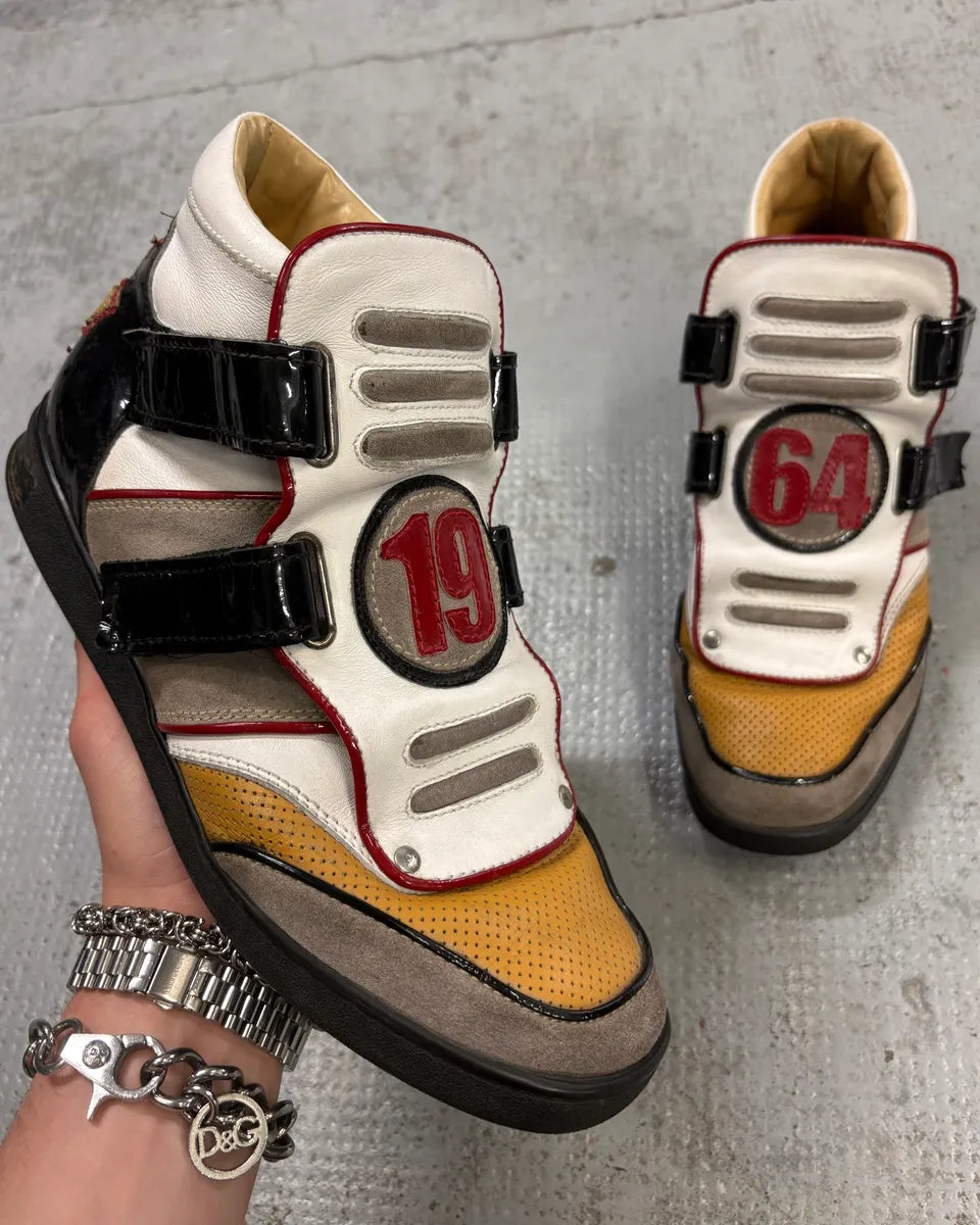 Dsquared2 1964 Multicolor Leather High-Top Sneakers uyYHSyD 0