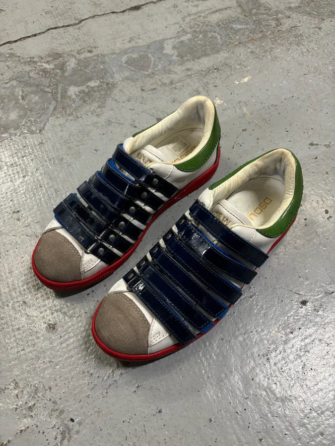 Dsquared2 Multicolor Leather Velcro Strap Sneakers TWpCyJy 3
