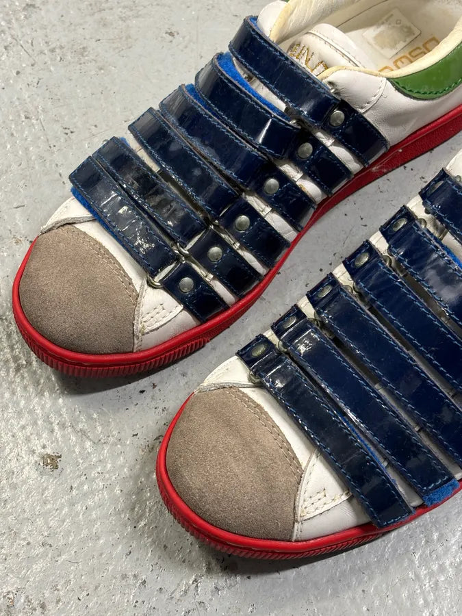 Dsquared2 Multicolor Leather Velcro Strap Sneakers TWpCyJy 4