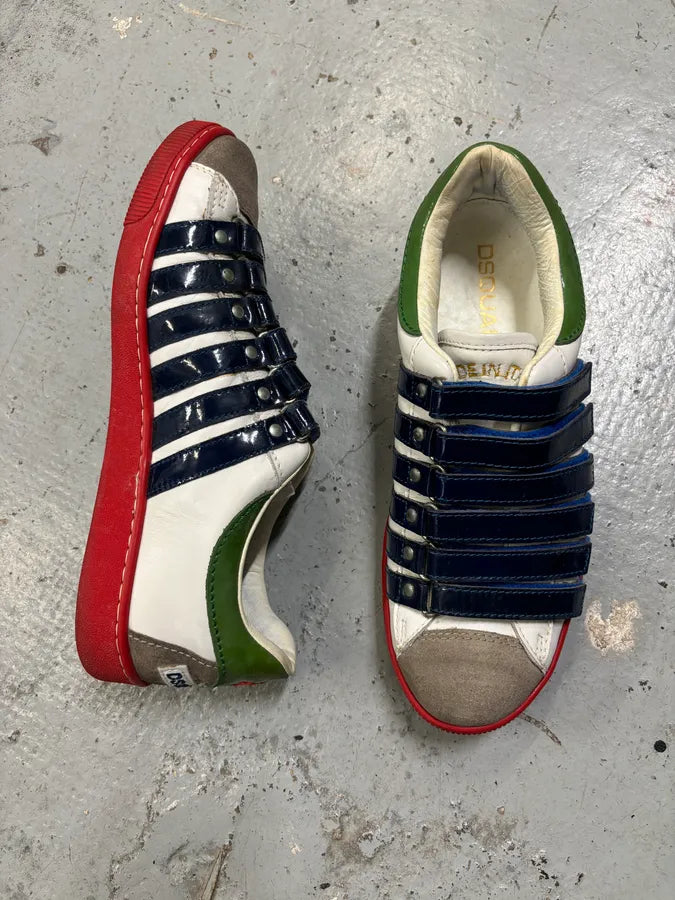 Dsquared2 Multicolor Leather Velcro Strap Sneakers TWpCyJy 5