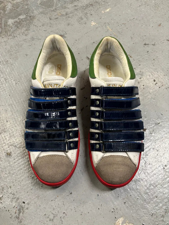Dsquared2 Multicolor Leather Velcro Strap Sneakers TWpCyJy 2