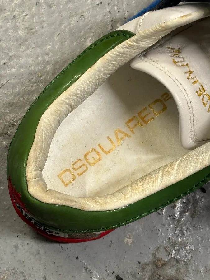 Dsquared2 Multicolor Leather Velcro Strap Sneakers TWpCyJy 13
