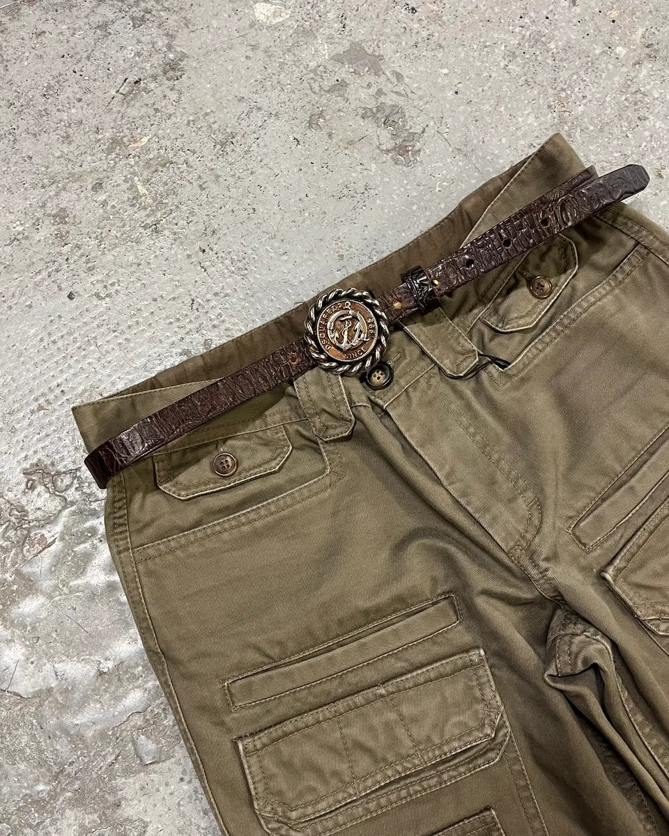 DSquared2 Naval Round Buckle Leather Belt uiFeFhS 0