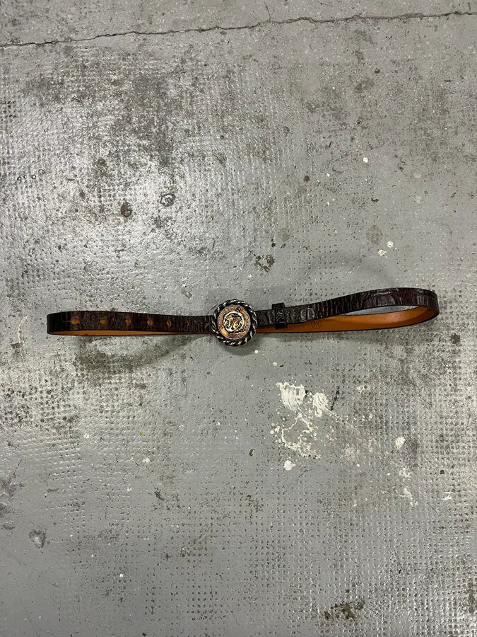 DSquared2 Naval Round Buckle Leather Belt uiFeFhS 1