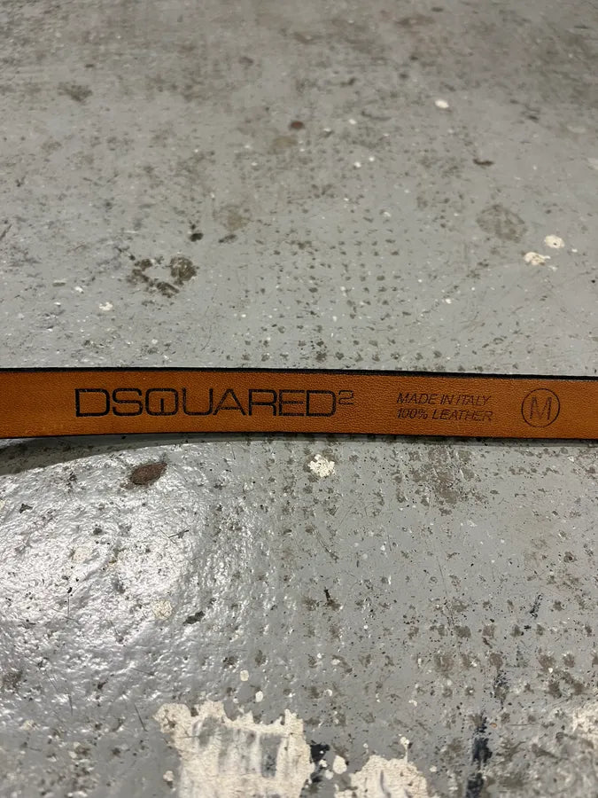 DSquared2 Naval Round Buckle Leather Belt uiFeFhS 5