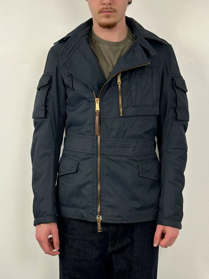 AW2007 Dsquared2 Navy Asymmetrical Cargo Zip Jacket lUwDZum 2