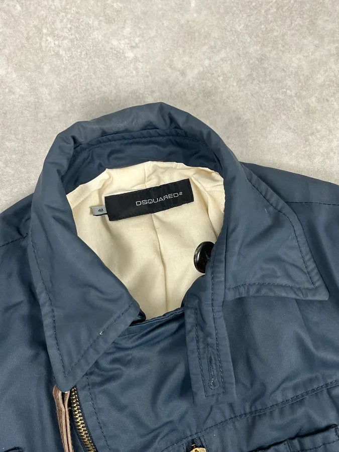 AW2007 Dsquared2 Navy Asymmetrical Cargo Zip Jacket lUwDZum 5