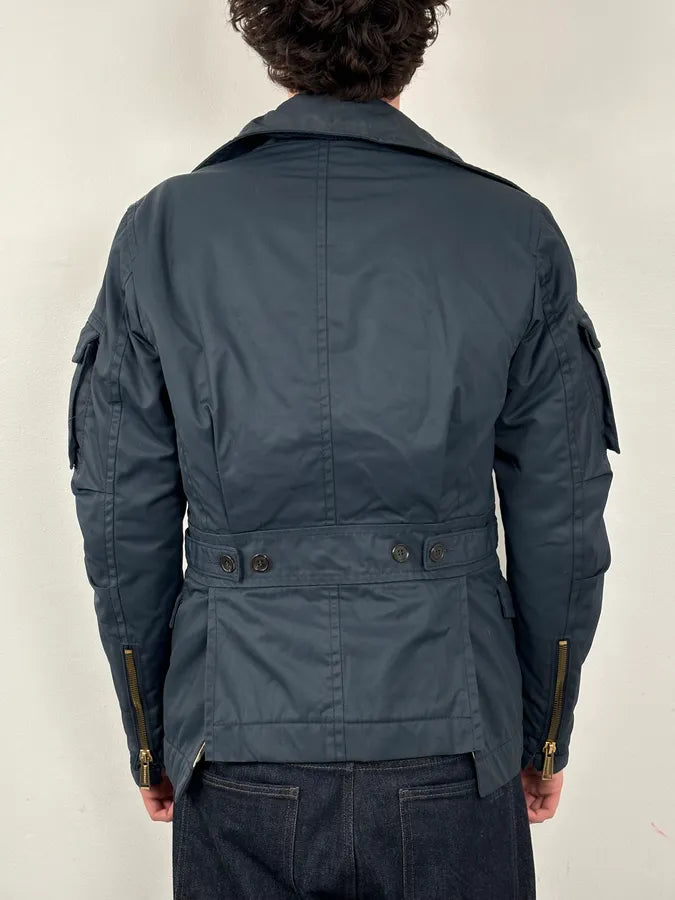 AW2007 Dsquared2 Navy Asymmetrical Cargo Zip Jacket lUwDZum 3
