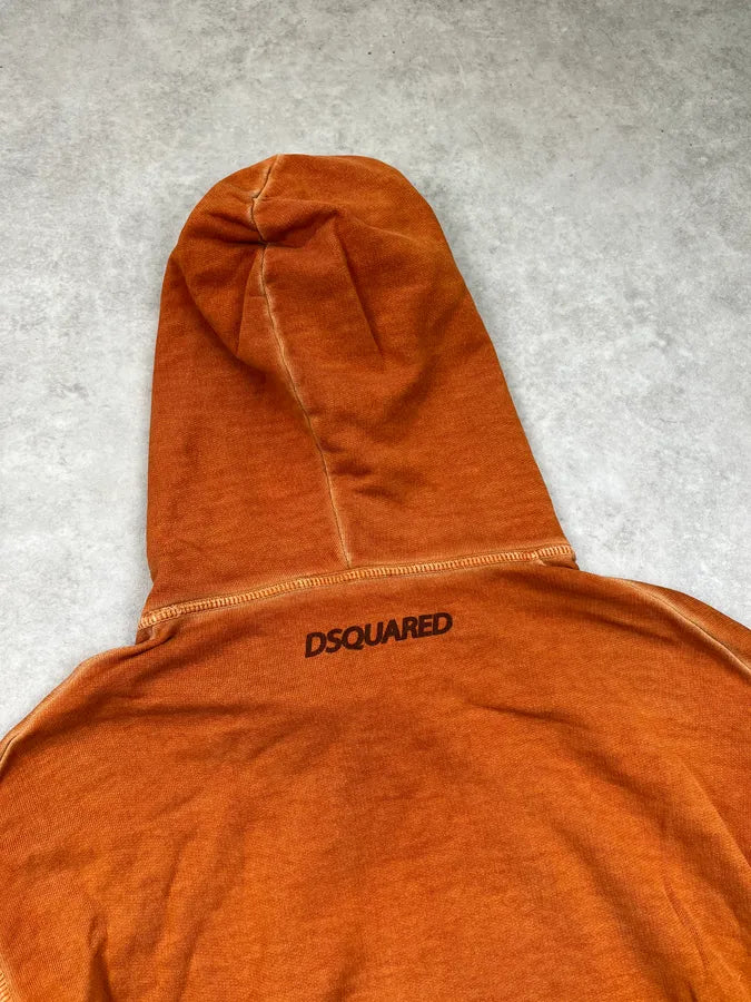 SS2012 Dsquared2 Orange Logo Hoodie xWpOKYV 5