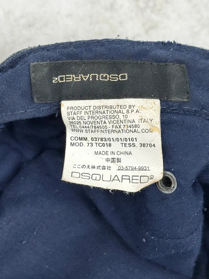 AW2001 Dsquared2 Patches Navy Cap TtyrUjU 9