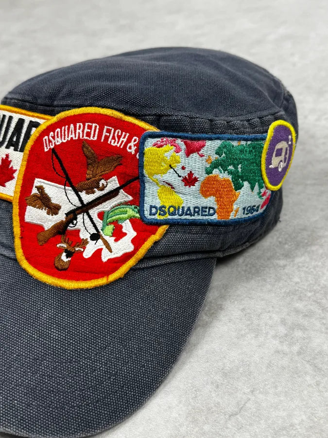 AW2001 Dsquared2 Patches Navy Cap TtyrUjU 6