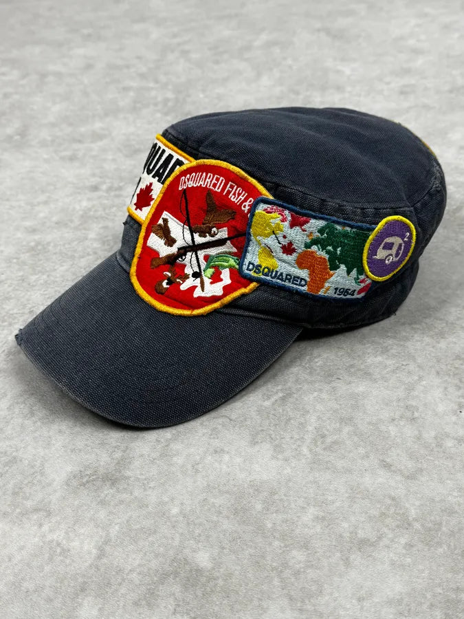 AW2001 Dsquared2 Patches Navy Cap TtyrUjU 5
