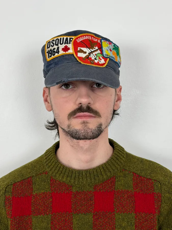 AW2001 Dsquared2 Patches Navy Cap TtyrUjU 1