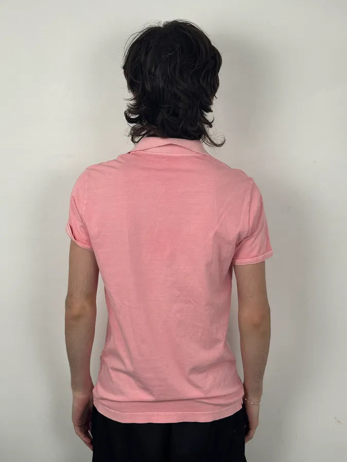 2011 Dsquared2 Pink Cotton Palm Tree Embroidered Polo HqRmwRt 2