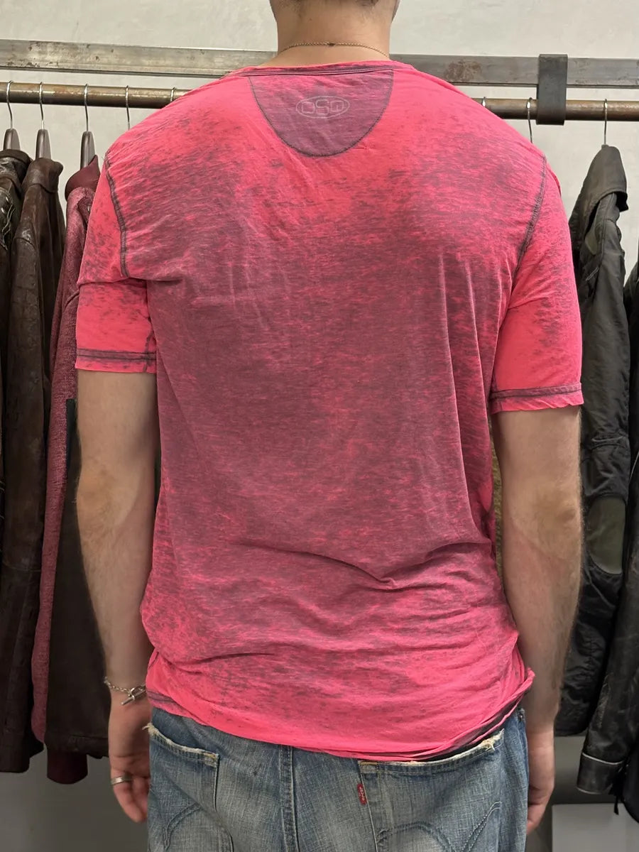 Dsquared2 Pink Electric USA Flag T-Shirt ZtGWFok 3