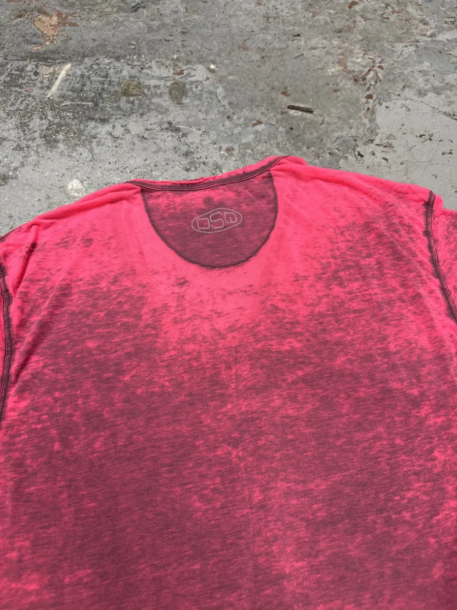 Dsquared2 Pink Electric USA Flag T-Shirt ZtGWFok 4