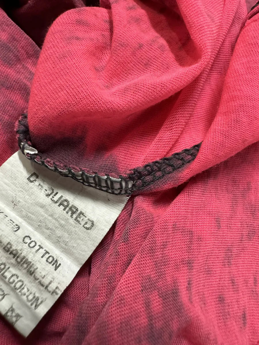 Dsquared2 Pink Electric USA Flag T-Shirt ZtGWFok 5