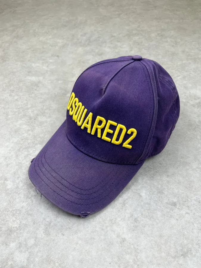 Dsquared2 Propaganda Yellow & Purple Cap wvkUPya 3