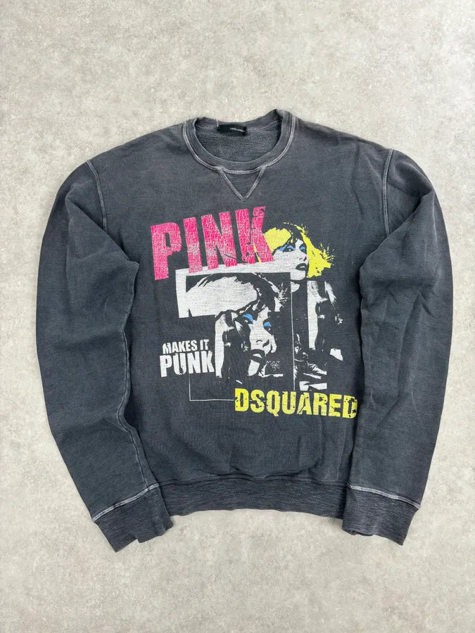 AW2008 Dsquared2 Punk Grey Rock Crewneck Sweater JzDaudL 2