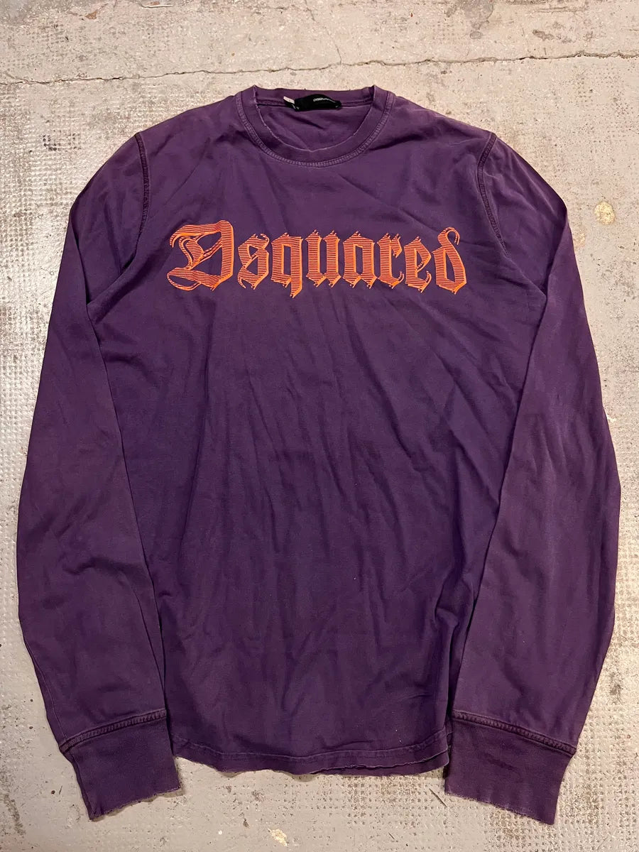 Dsquared2 Purple Gothic Propaganda Longsleeve T-Shirt CabopHr 3