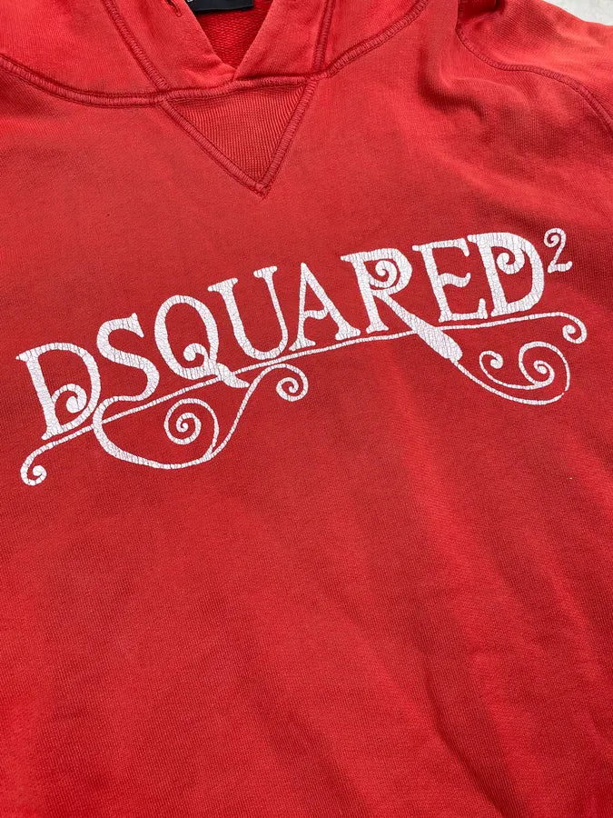 AW2006 Dsquared2 Red Cozy Logo Hoodie UIDLesX 4