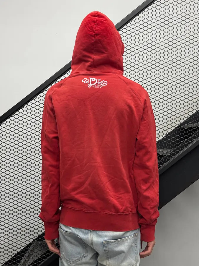AW2006 Dsquared2 Red Cozy Logo Hoodie UIDLesX 1
