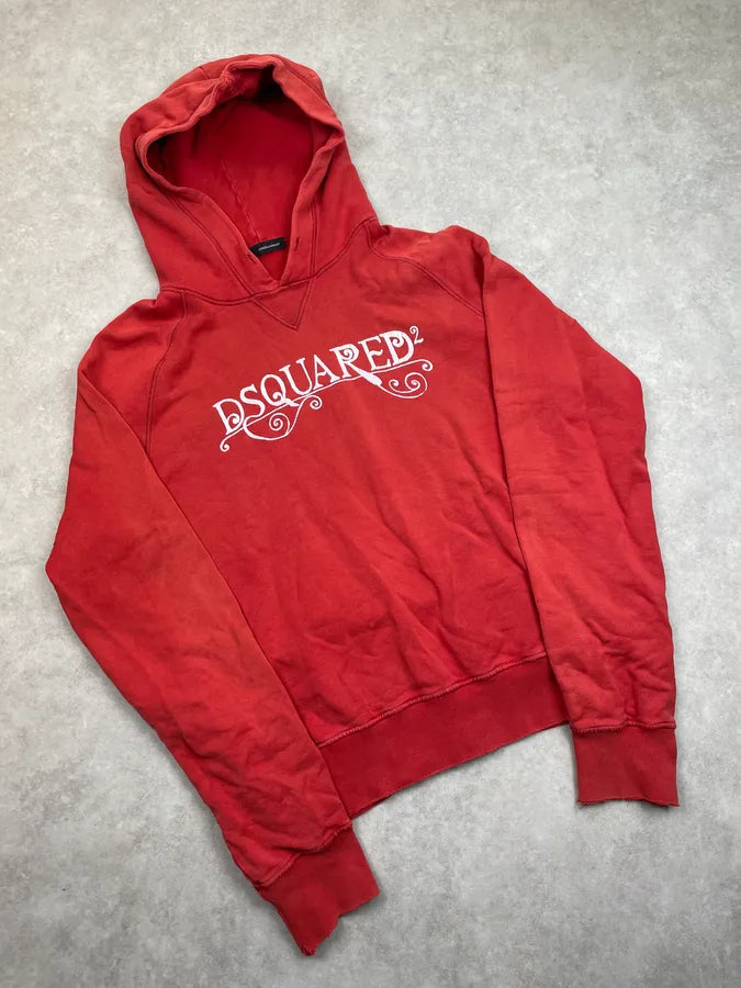 AW2006 Dsquared2 Red Cozy Logo Hoodie UIDLesX 3