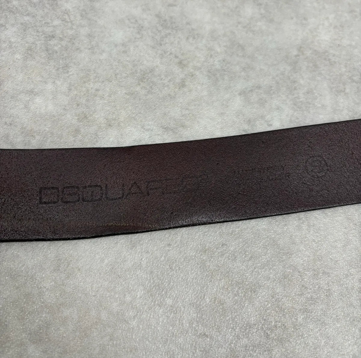Dsquared2 Lord Green Gothic Buckle Brown Leather Belt  GrDoRqM 8