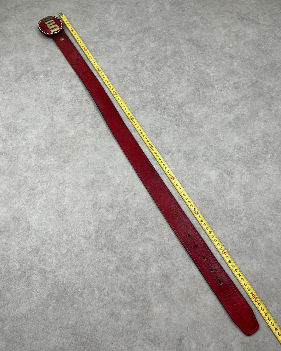 SS2006 Dsquared2 Red Premium Leather Belt mMaIdOl 10