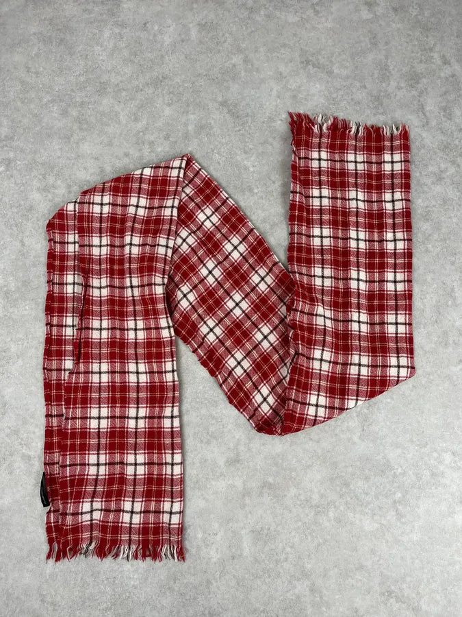 Dsquared2 Red Tartan Wool Plaid Scarf tNQqzyx 2